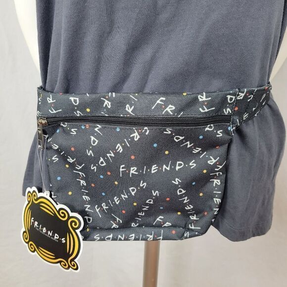 FRIENDS Black‎ Adjustable Strap Fanny Pack Cross-Body Bag - Picture 1 of 7